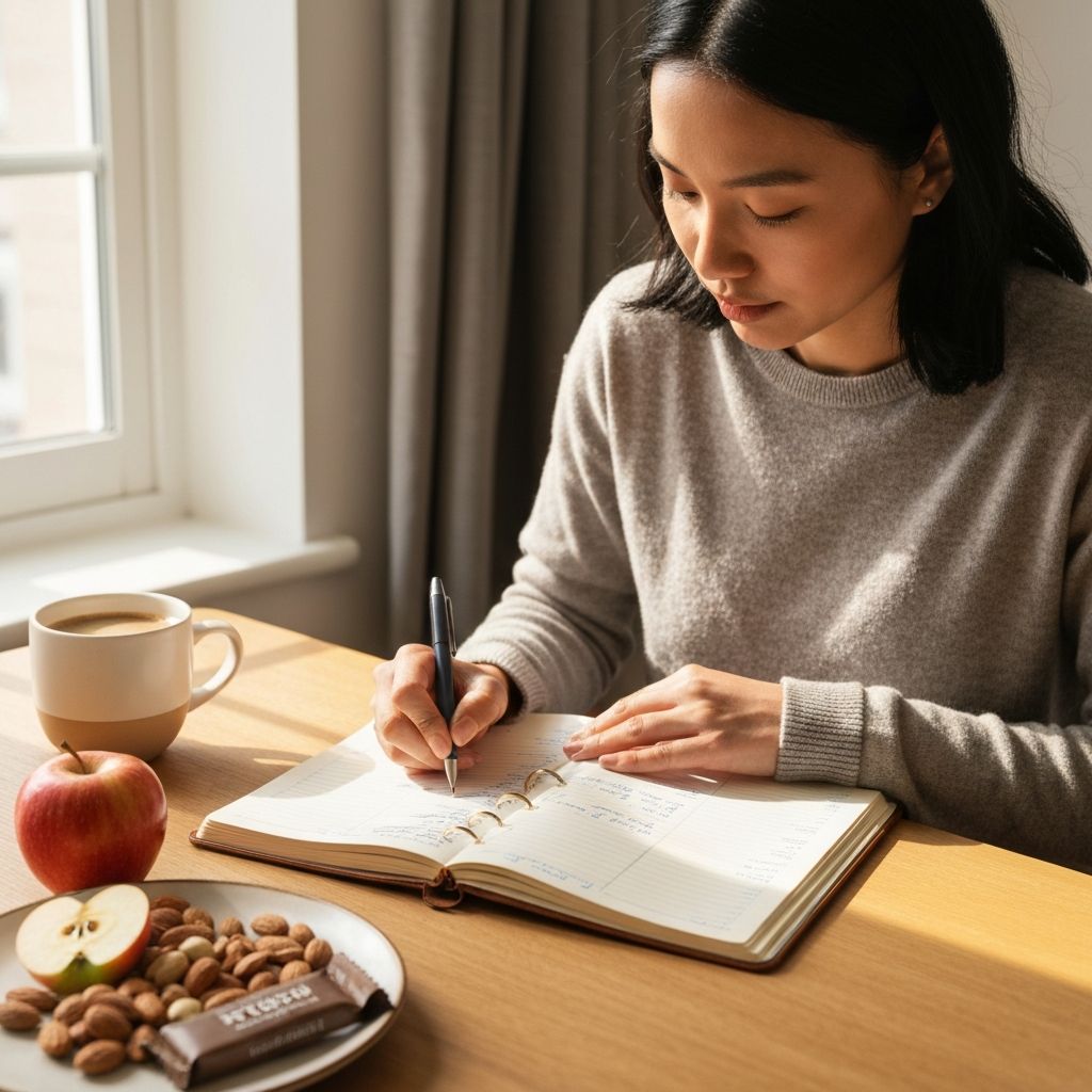 Person planning daily schedule